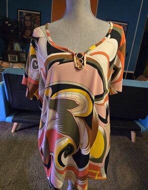 80 Park Funky Wild US Women's Plus Size 3X w Gold Hardware